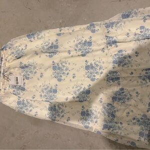 Princess Polly Blue Floral Skirt